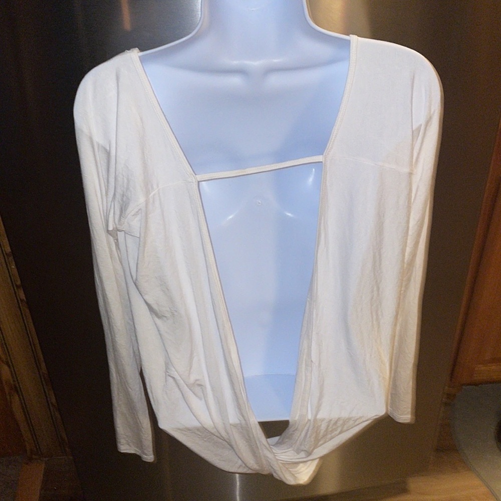 ✨ ZYIA 🌙✨White Namaste Long Sleeve T - Picture 8 of 9